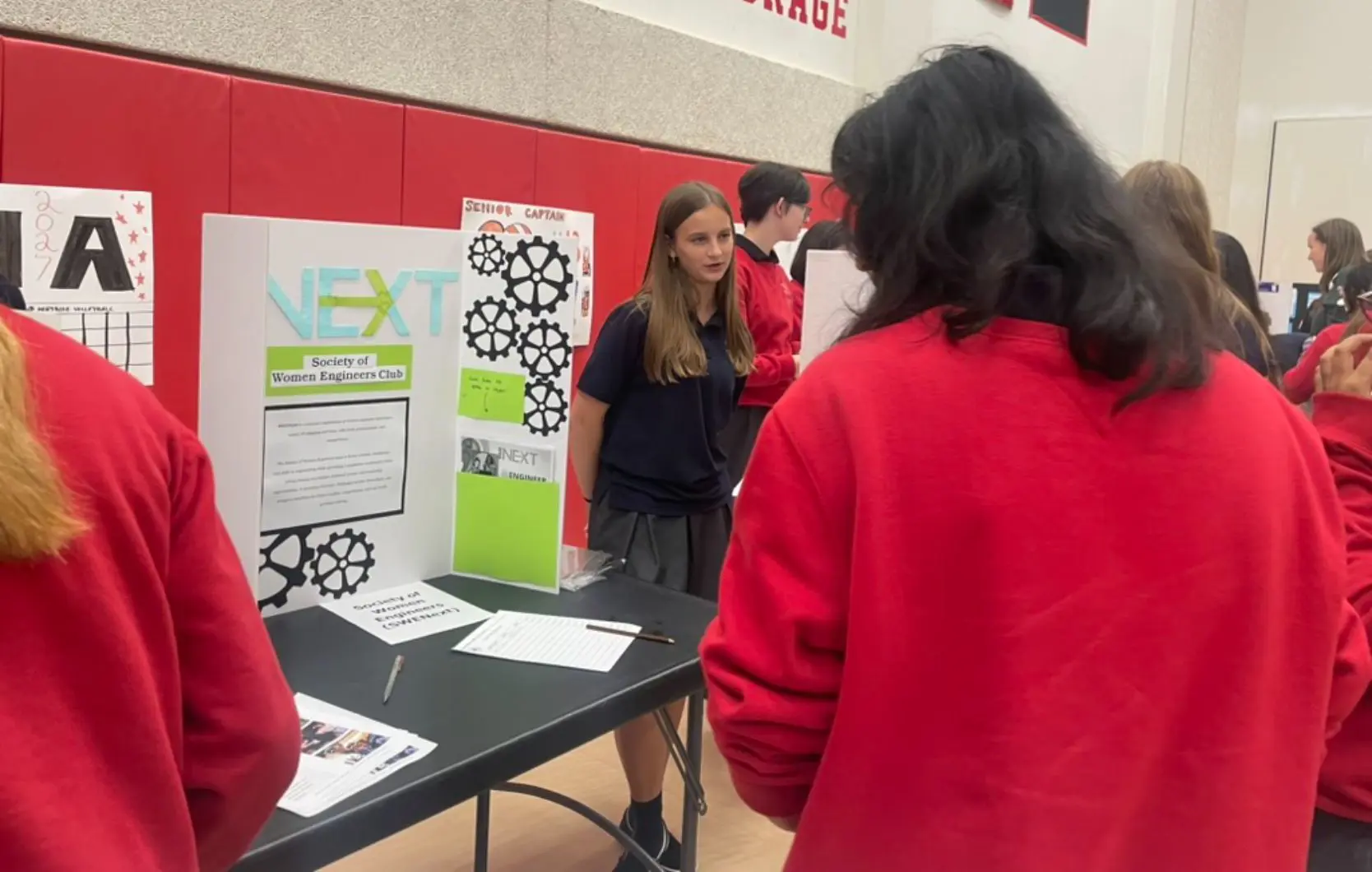 Student presenting in Club Fair